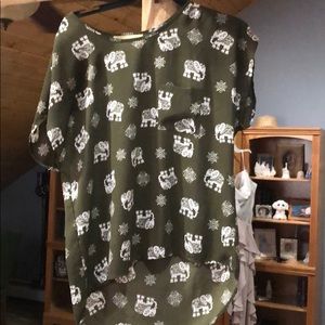 green elephant shirt